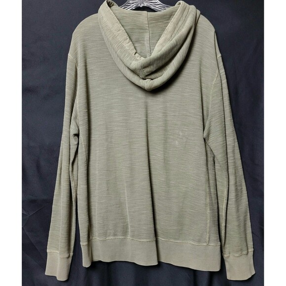 Fossil Y2K Mens Knit Hoodie Henley w Pockets Surfer Boarder Green Size L HTF VGC - Picture 5 of 16